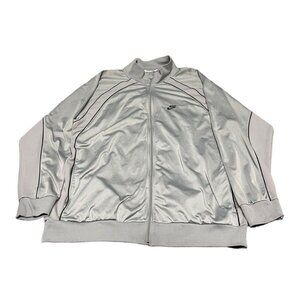 Nike Jacket Mens XXL Grey Dri Fit Full Zip Jacket Sportswear Sweatshirt Warm Up